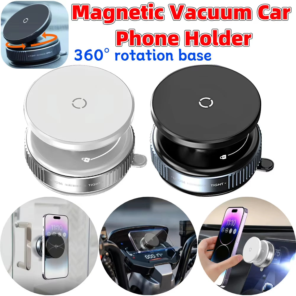 For Magsafe Magnetic Vacuum Car Phone Holder 360° Rotation Intelligent Car Mount Car Magnetic Holder for Iphone/Samsung/Xiaomi